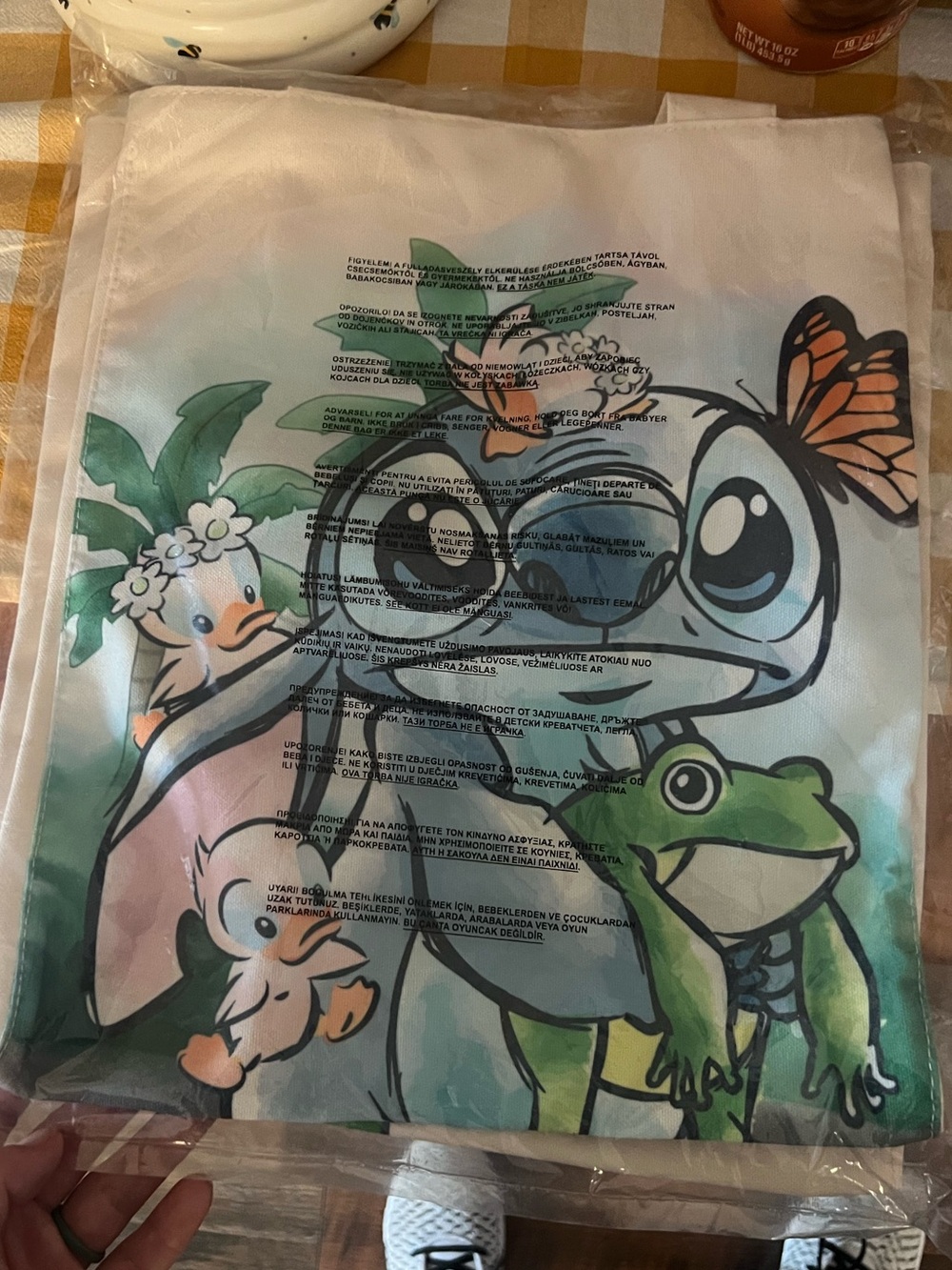 Loungefly lilo and stitch canvas tote bag